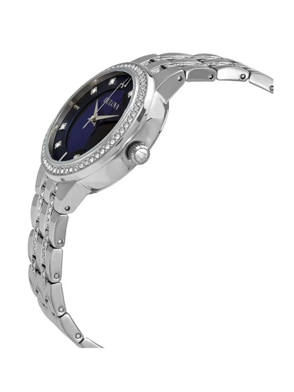 NWT Bulova Phantom Quartz Crystal Blue Dial Ladies Watch
